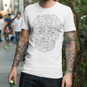 Structural skull T-shirt dizajn