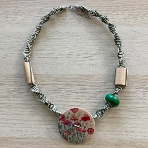 Unikatna ogrlica - Polja makova