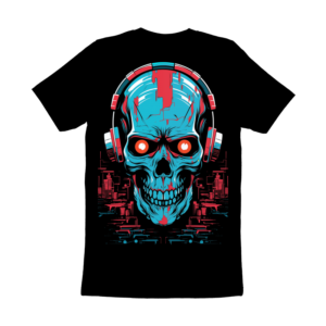 Cyber Skull - T-shirt dizajn